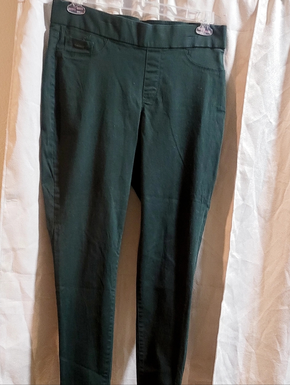 Nine West Heidi Pull On Skinny Pants In Dark Green. Ladies Size 12 - Picture 2 of 9